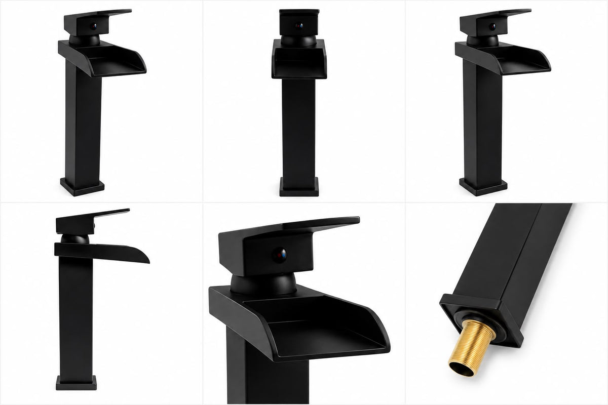 Mescladora Monocomando Para Lavatorio Negro Mate