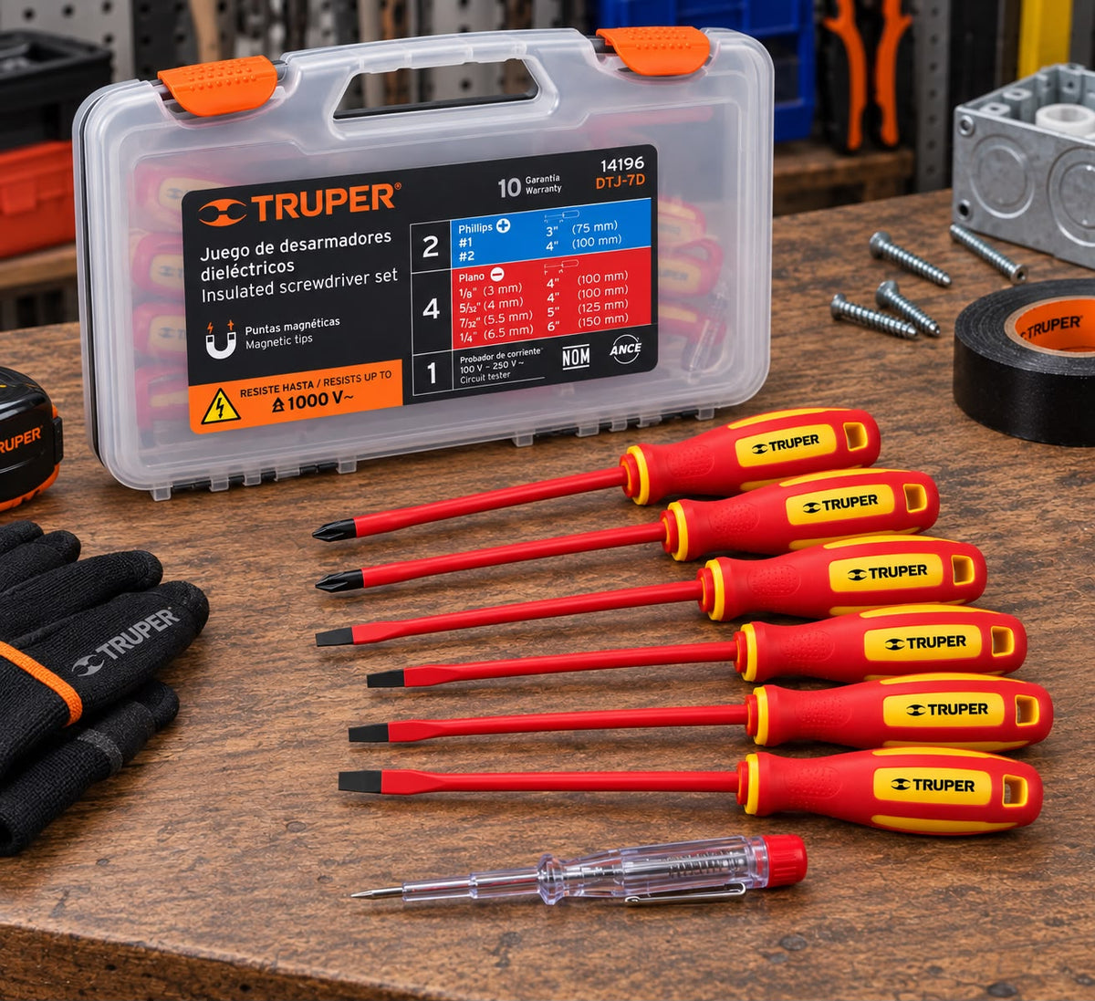 Juego De Desarmadores Dielectricos Truper 1000v